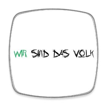 Wir sind das Volk - Viereckiger Kühlschrankmagnet - Weiß - Vorne