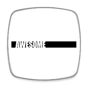 Balken Awesome Logo - Viereckiger Kühlschrankmagnet - Weiß - Vorne