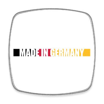 Made in Germany - Square fridge magnet - white - Front