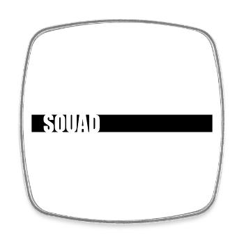 Équipe de chef d’escouade strip - Magnet carré - blanc - Devant