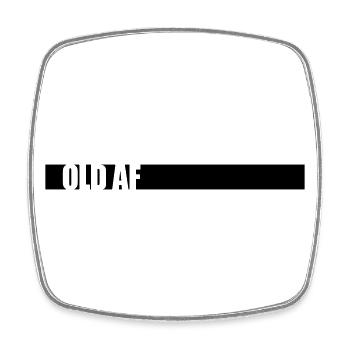 old AF Text Logo - Viereckiger Kühlschrankmagnet - Weiß - Vorne