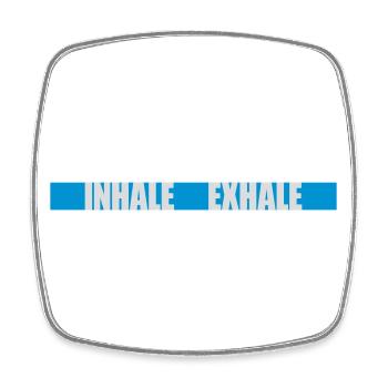 inhale exhale yoga Zitat - Viereckiger Kühlschrankmagnet - Weiß - Vorne