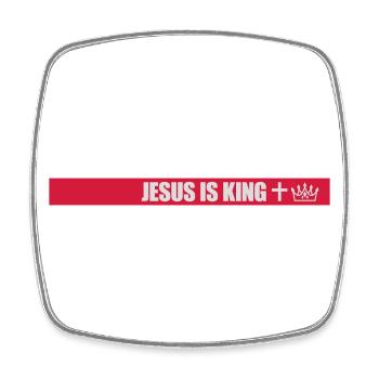 Citation de Jésus est roi - Magnet carré - blanc - Devant
