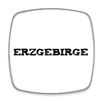 Erzgebirge Heimat - Viereckiger Kühlschrankmagnet - Weiß - Vorne