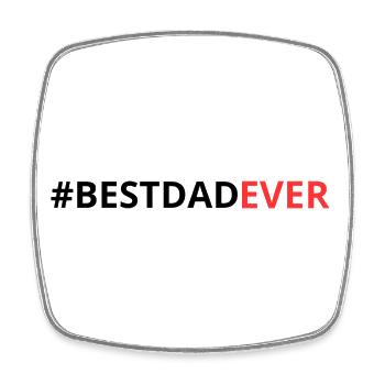 #BESTDADEVER - Magnet carré - blanc - Devant