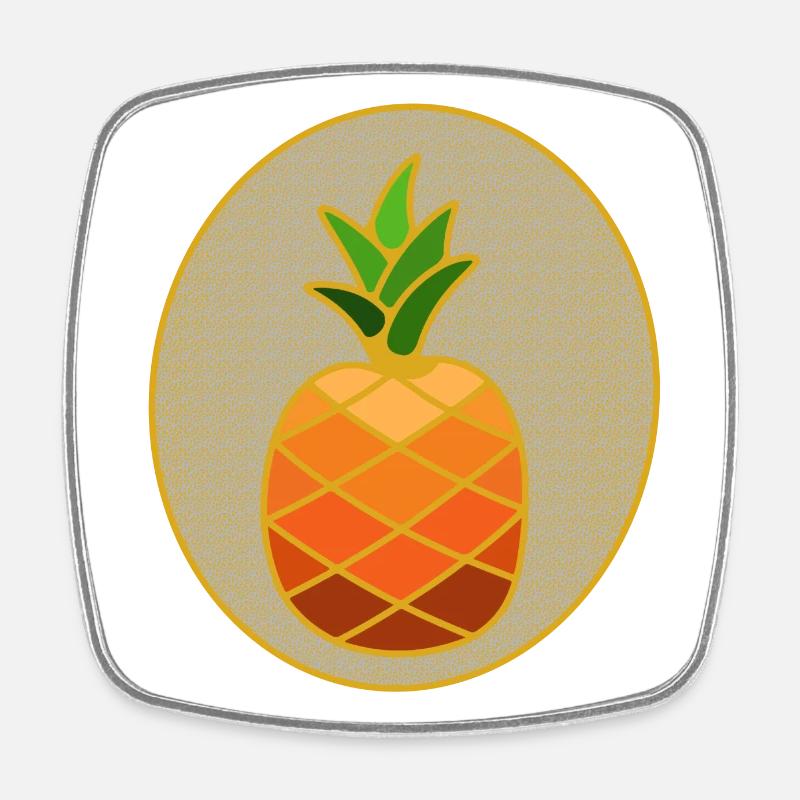 Logo de l’ananas - Magnet carré - blanc