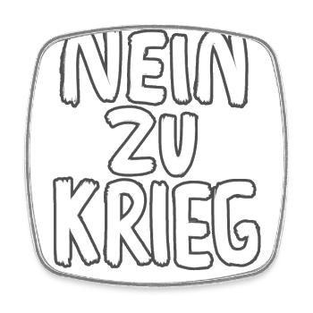 NO TO WAR - Square fridge magnet - white - Front