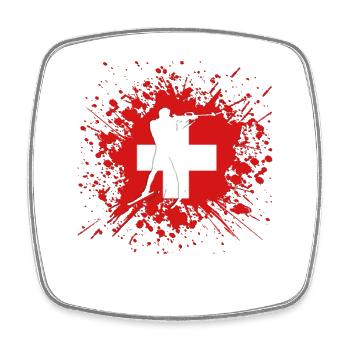 Cadeau De Biathlon Pour Les Fans De Sports - Magnet carré - blanc - Devant