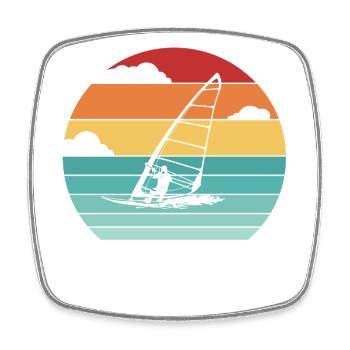 Wellenreiter Surfer Wassersport Windsurflehrer - Viereckiger Kühlschrankmagnet - Weiß - Vorne
