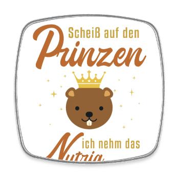 Ich nehm das Nutria Sumpfbiber Biber Biberratte - Viereckiger Kühlschrankmagnet - Weiß - Vorne