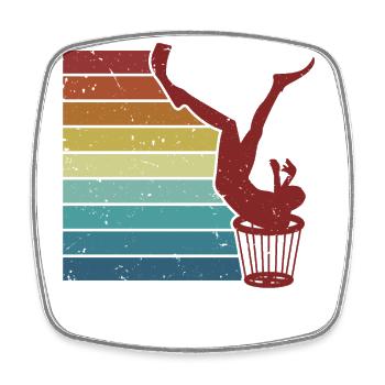 Scuba Diver UW-Rugby UWR Water Athletes - Square fridge magnet - white - Front