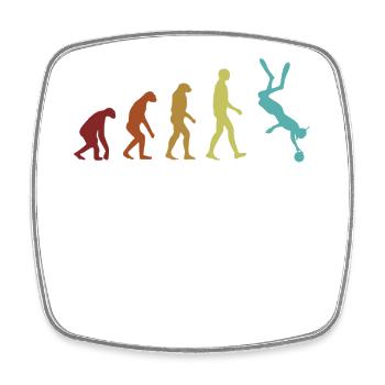 UWR Evolution Sporttaucher UWR Wassersport - Viereckiger Kühlschrankmagnet - Weiß - Vorne