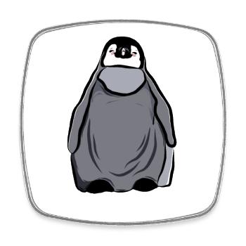 Baby Penguin Königspinguin Kaiserpinguin Seevogel - Viereckiger Kühlschrankmagnet - Weiß - Vorne