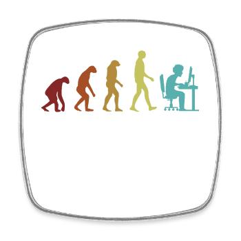 Programmer Evolution Softwareingenieur Coder - Viereckiger Kühlschrankmagnet - Weiß - Vorne