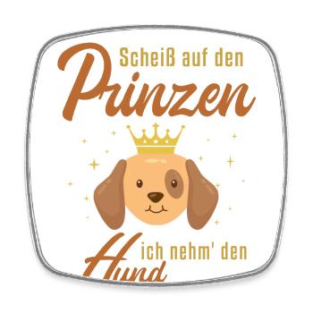 Ich nehm den Hund Teckel Dachshund Hund - Viereckiger Kühlschrankmagnet - Weiß - Vorne