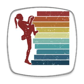 Bouldering Indoor Speed Sport Free Climber - Square fridge magnet - white - Front