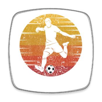 footballeur professionnel dieu du football - Magnet carré - blanc - Devant
