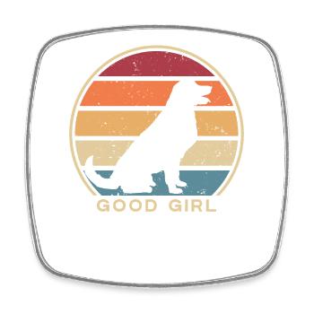 Good Girl Rüde Vierbeiner Wauwau Hundebesitzer - Viereckiger Kühlschrankmagnet - Weiß - Vorne