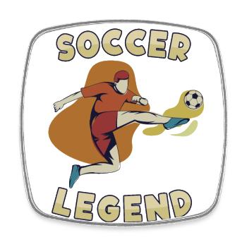 Soccer Legend Futbol Fußball Goal Keeper Trainer - Square fridge magnet - white - Front