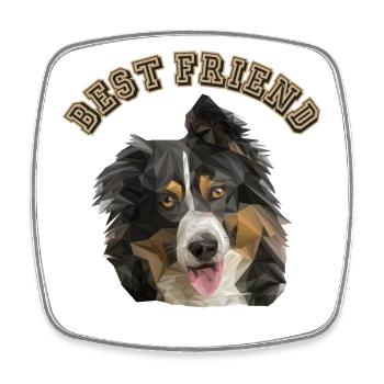 Best Friend Wauwau Rüde Vierbeiner Australian - Viereckiger Kühlschrankmagnet - Weiß - Vorne