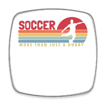 Soccer more than a Hobby Fußball Goal Keeper - Square fridge magnet - white - Front
