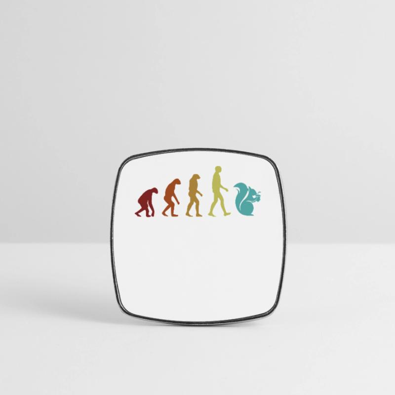 Squirrel Evolution Écureuil gris Squirrel Écureuil Magnet carré