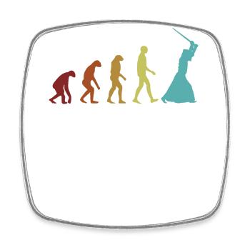 Kendo Evolution Kenjusu Kata Shinai Samurai Kendo - Square fridge magnet - white - Front