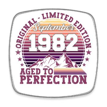Original Septembre 1982 40th Birthday Gift - Magnet carré - blanc - Devant
