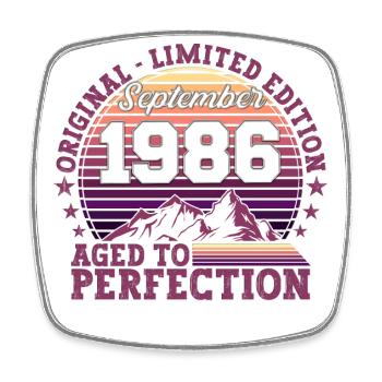 Original Septembre 1986 36e anniversaire cadeau - Magnet carré - blanc - Devant