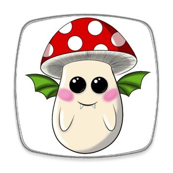 Chauve-souris crapauds - Magnet carré - blanc - Devant