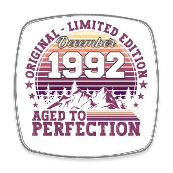 Original décembre 1992 30e cadeau d’anniversaire - Magnet carré - blanc - Devant