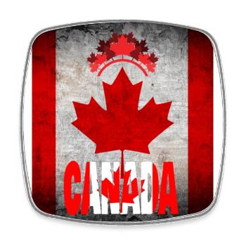 Canada, maple leaf. - Square fridge magnet - white - Front