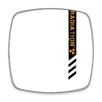 Radiation banner - Square fridge magnet - white - Front