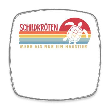 Schildkröten mehr als ein Haustier Schildkröte - Viereckiger Kühlschrankmagnet - Weiß - Vorne