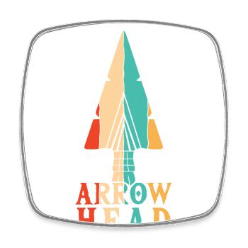 Retro Arrowhead Hunter Arrowhead Collecting - Square fridge magnet - white - Front