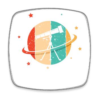 Retro Starry Sky Cosmologist Astronomy Photographer - Square fridge magnet - white - Front