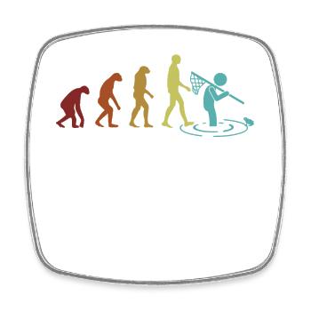 Frog Catching Evolution Toad Tadpole Frog - Square fridge magnet - white - Front