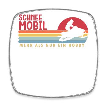 Schneemobil mehr als ein Hobby Snowmobile Fahrer - Viereckiger Kühlschrankmagnet - Weiß - Vorne