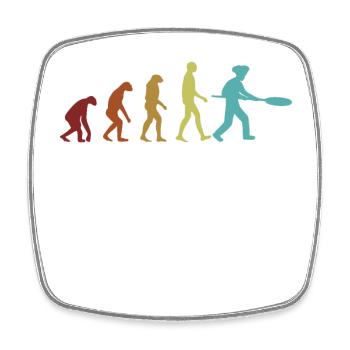 Pizza Evolution Pizza Pizzablech Pizzaofen - Viereckiger Kühlschrankmagnet - Weiß - Vorne