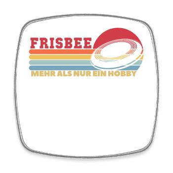 Frisbee mehr als ein Hobby Korb Scheibe Disc - Viereckiger Kühlschrankmagnet - Weiß - Vorne
