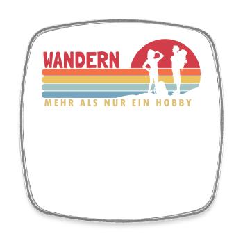 Wandern mehr als ein Hobby Hiking Trekking - Viereckiger Kühlschrankmagnet - Weiß - Vorne