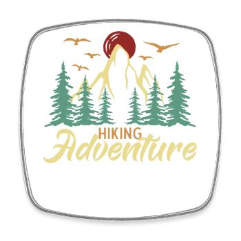Hiking Adventure Bergwandern Hiking Trekking - Viereckiger Kühlschrankmagnet - Weiß - Vorne
