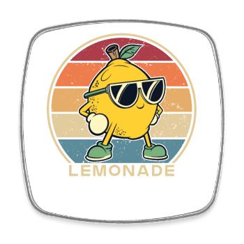 Retro Lemonade Lemonade Seller Lemonade - Square fridge magnet - white - Front