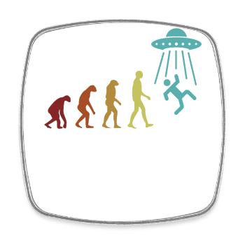 Alien Evolution Außerirdischer Ufo Conspiracy - Magnet carré - blanc - Devant