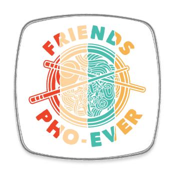 Freunde Pho Ever Bowl Miso Shoyu Lover Tonkotsu - Viereckiger Kühlschrankmagnet - Weiß - Vorne