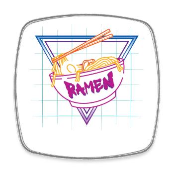 Miso Shoyu Bowl Liebhaber Tonkotsu Ramen - Viereckiger Kühlschrankmagnet - Weiß - Vorne
