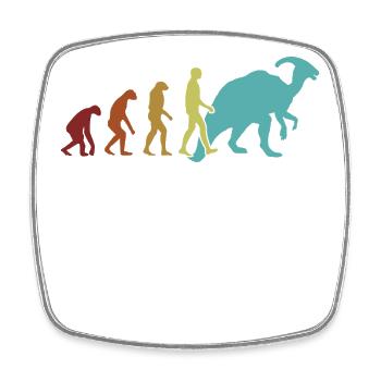 Parasaurolophus Evolution Dinosaurier-Liebhaber - Viereckiger Kühlschrankmagnet - Weiß - Vorne