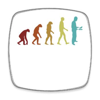 Pancakes Evolution Recipes Flapjack Lover Pancake - Square fridge magnet - white - Front