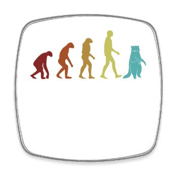 Raccoon Evolution Trash Panda Queen Friend Lover - Square fridge magnet - white - Front