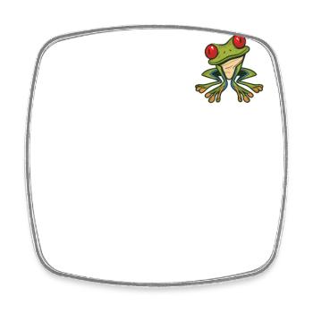 Logo Emblème Animaux Costa Rica Amoureux Arbre aux yeux rouges - Magnet carré - blanc - Devant